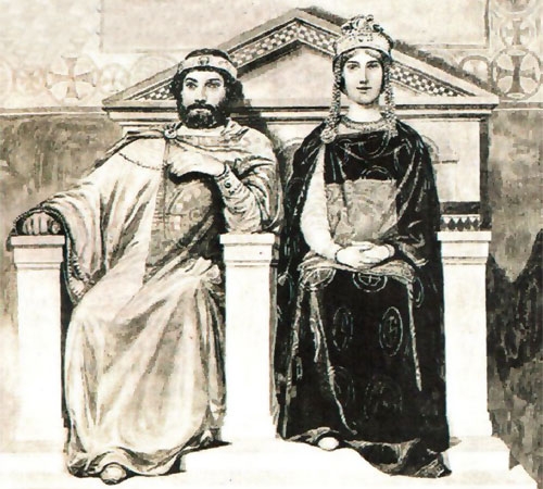 Князь Владимир с супругой - византийской принцессой Анной